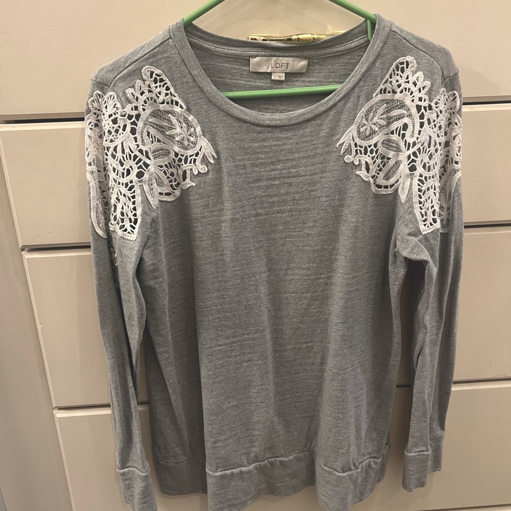 Loft gray sweatshirt